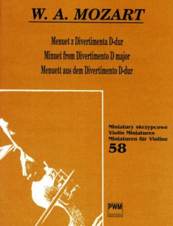 Menuet z Divertimento D-dur na skrzypce i fortepian