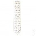 Krawat z zapisem nutowym Bacha, biały