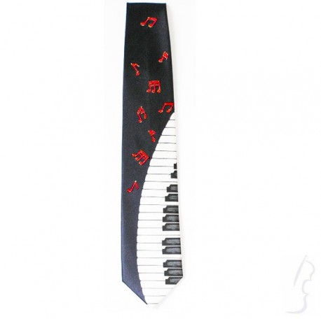 Krawat z wzorem muzycznym